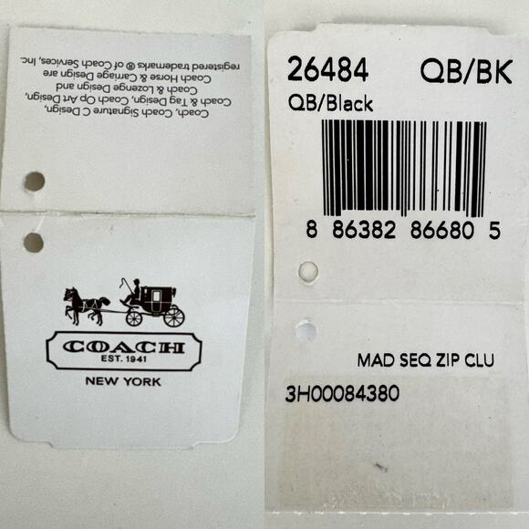 Coach Sequin Wristlet Clutch Envelope Sparkly Evening Bag Black 26484 - Picture 11 of 11